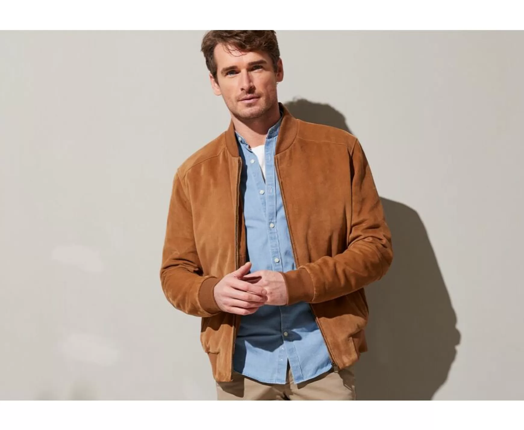 Bexley | Suede Leather Jacket Sean Caramel