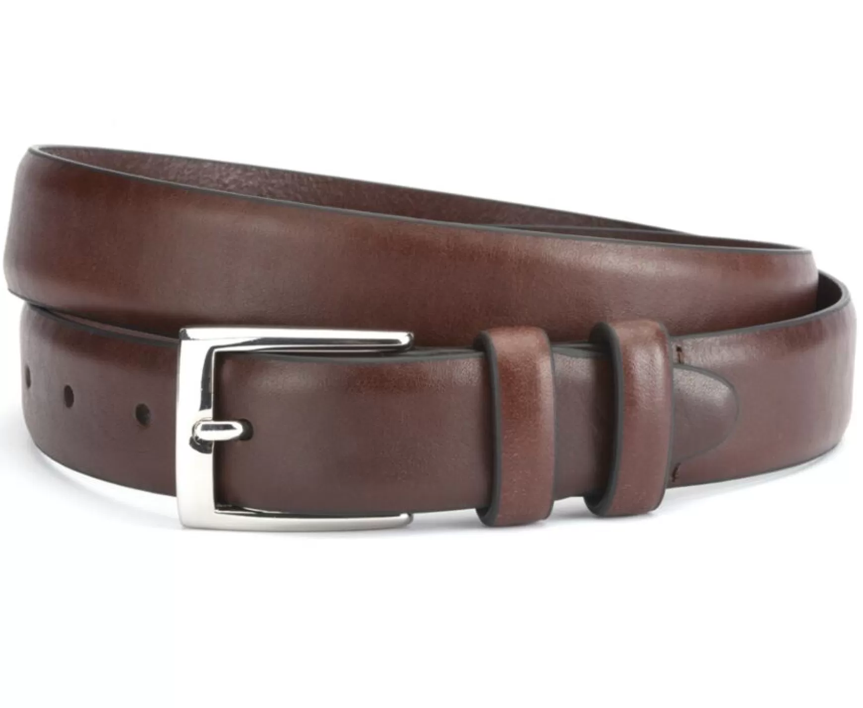 Bexley | Suit Belt For Men Ramsgate Silver Patina Brown