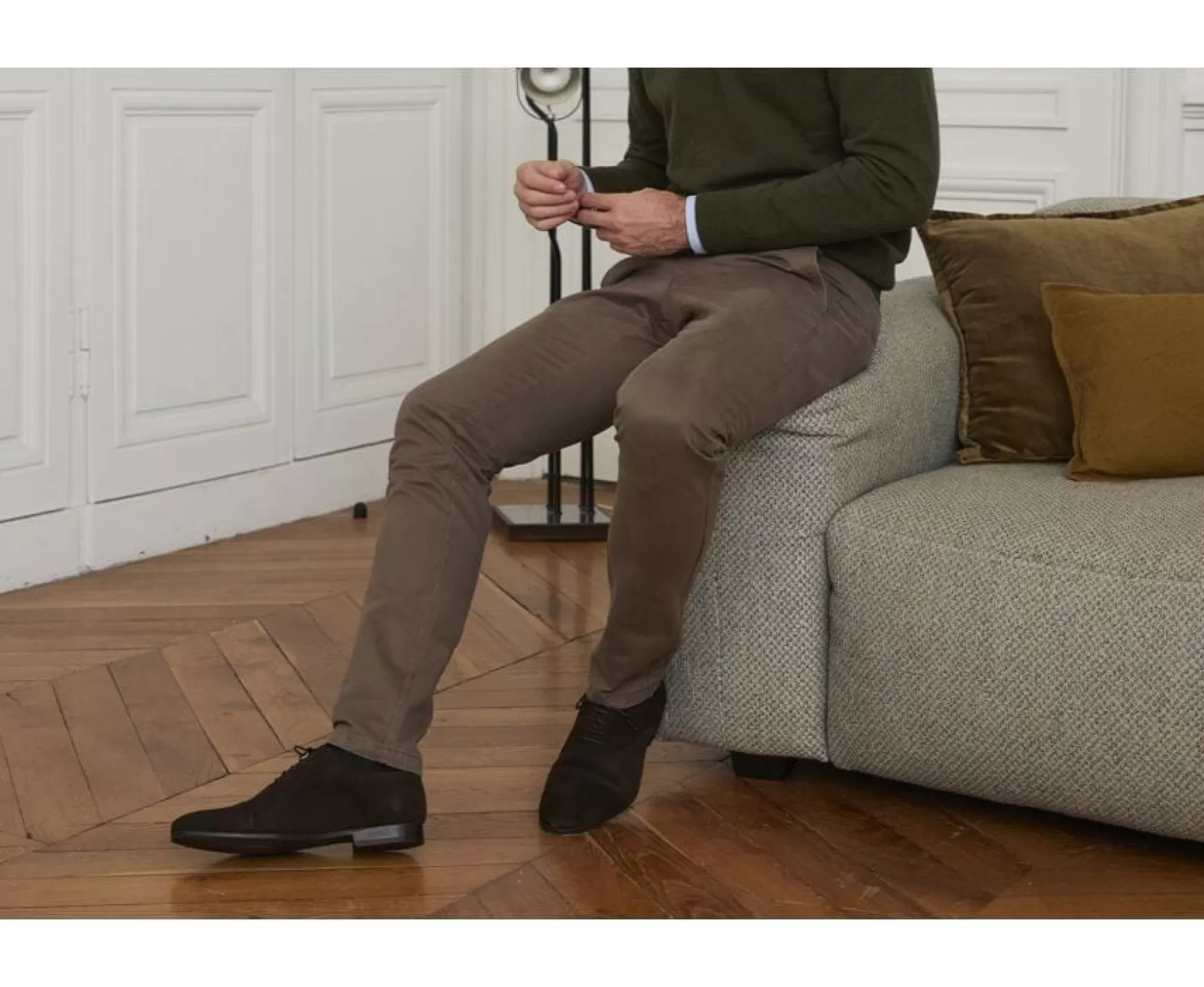 Bexley Adjusted Fit | Taupe Chino Trousers For Men Nigel Ii Light Taupe