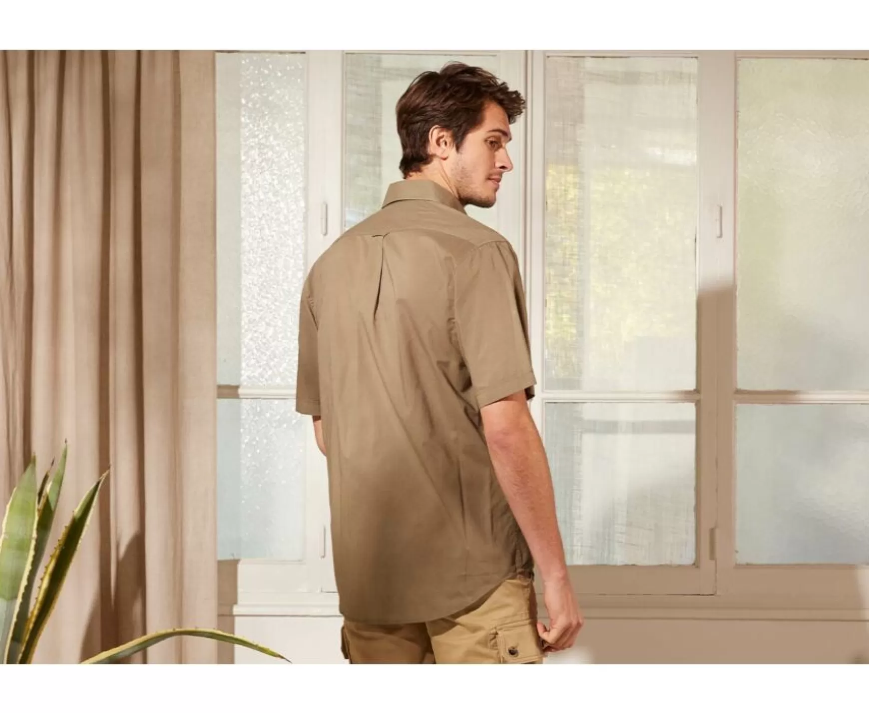 Bexley | Taupe Cotton Linen Shirt - Chest Pocket Colten Mc Light Taupe