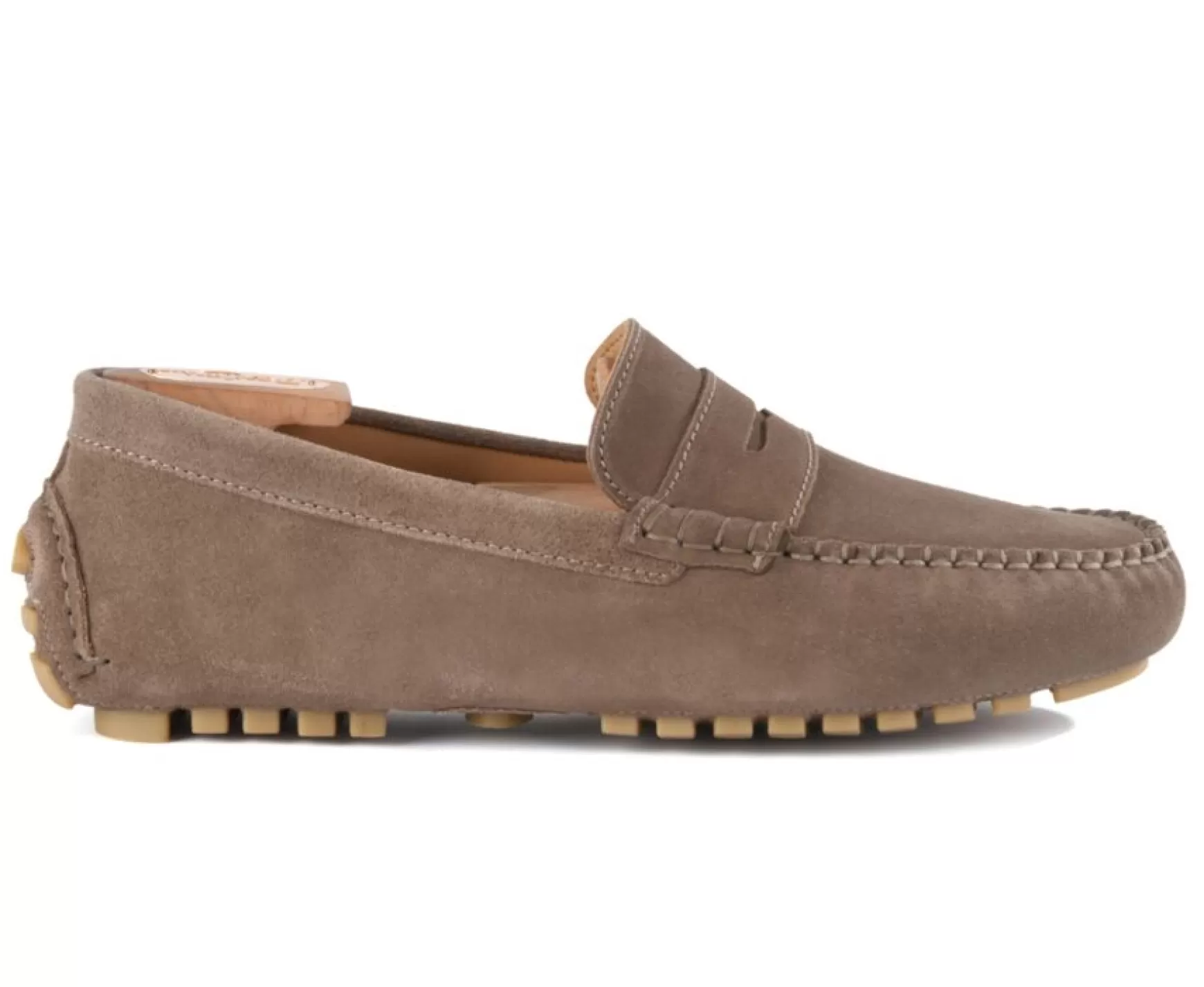 Bexley Moccasins | Taupe Men'S Driving Moccasins Biscayne Light Taupe Suede