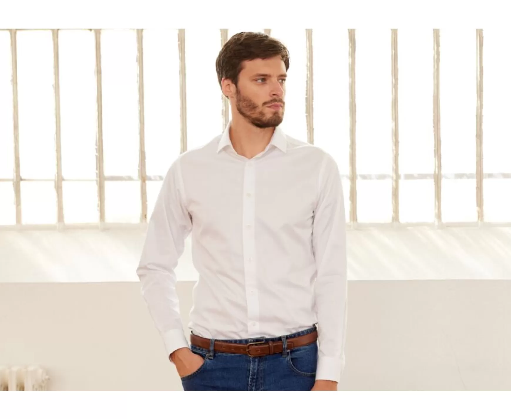 Bexley | Twill Cotton Shirt Caubert White