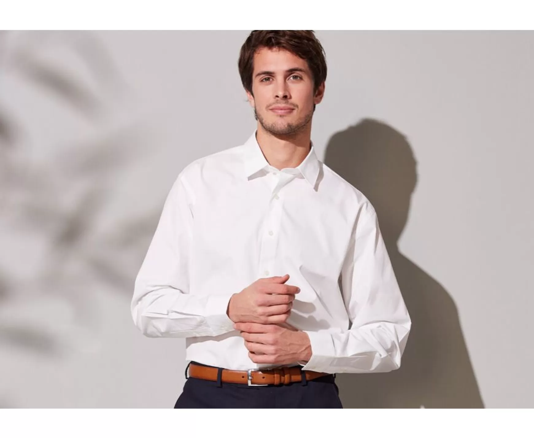 Bexley | Two Ply Cotton Shirt Albert Classic White