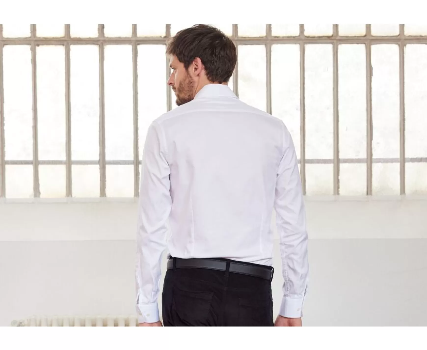 Bexley | Two Ply Plain Oxford Shirt Ottavio White