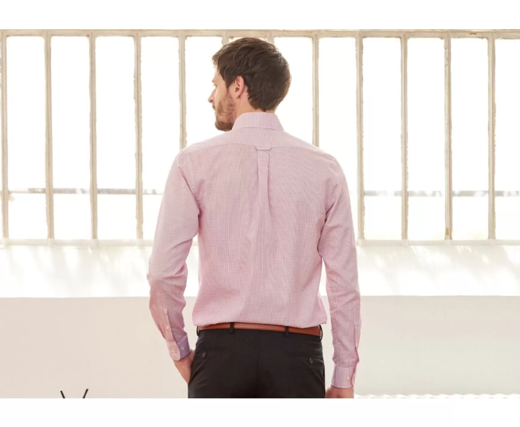 Bexley | White Twill Shirt With Red Checks - Stellan | White And Red