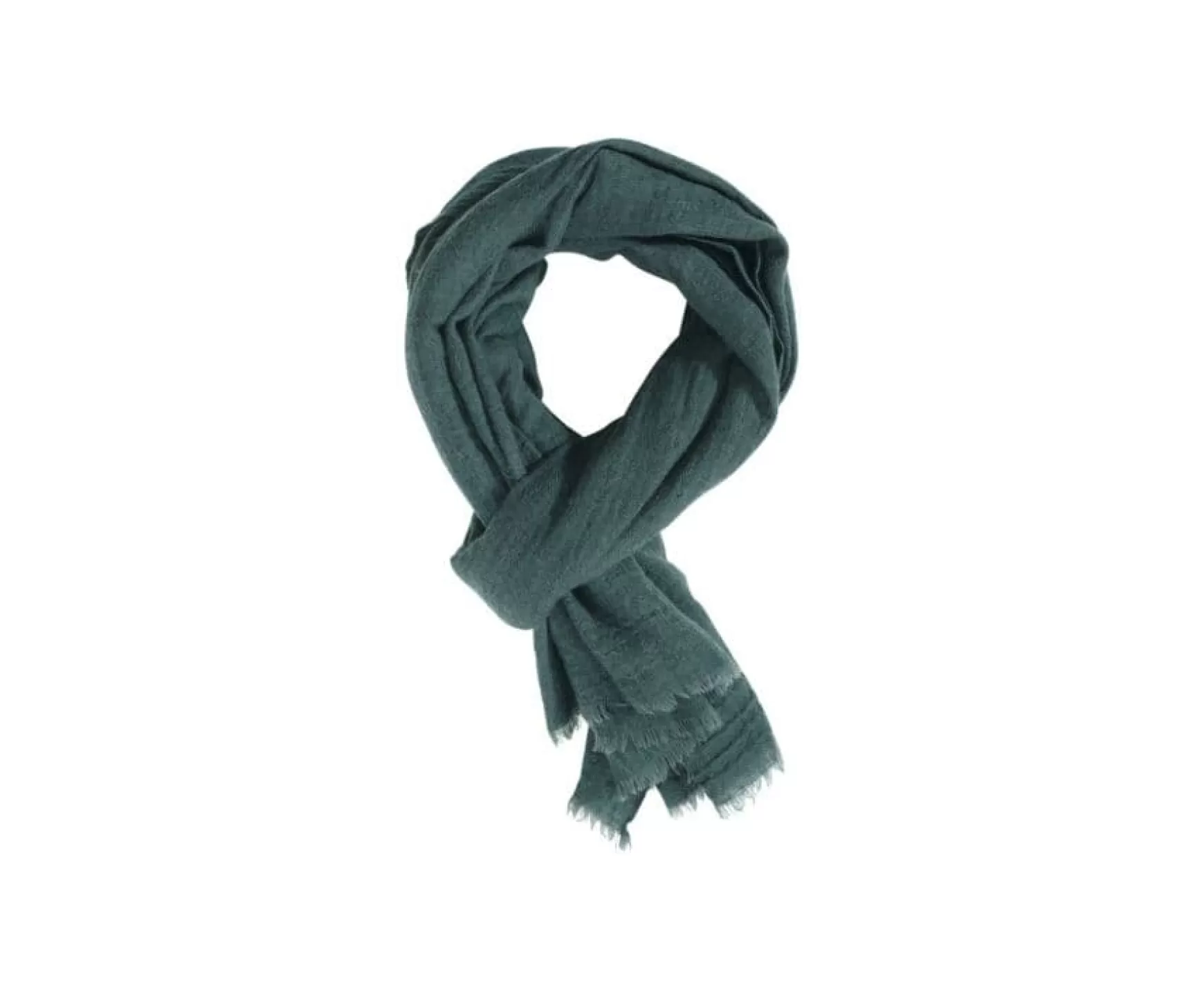 Bexley | Wool And Silk Scarf Dark Green