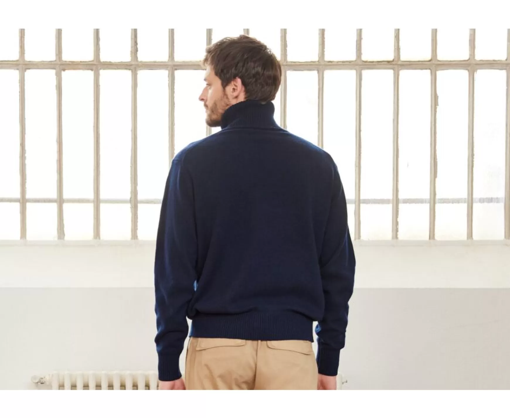 Bexley | Wool Roll-Neck Jumper - Kenneric | Navy Blue