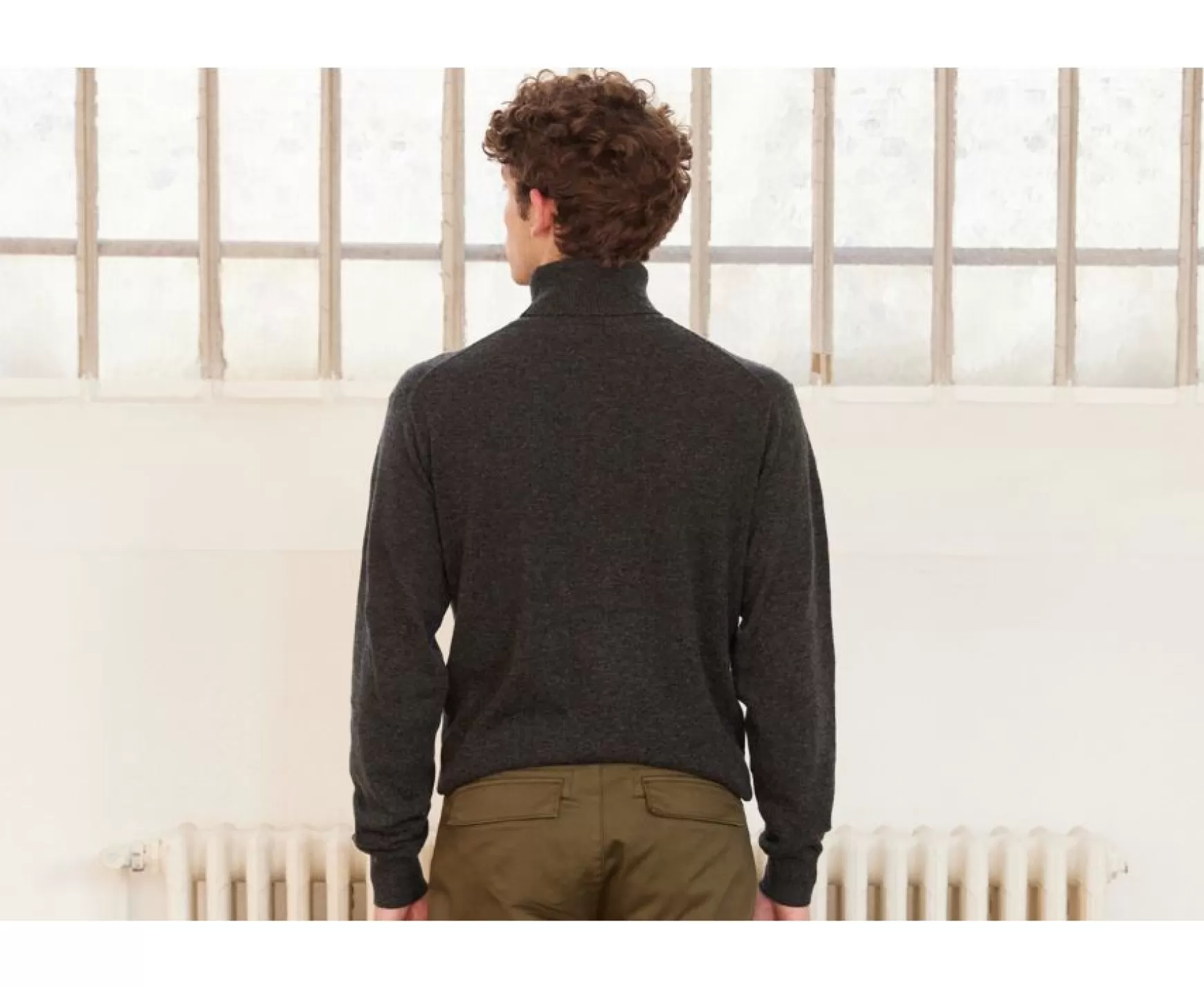 Bexley | Wool Roll-Neck Jumper Emeric Grey Anthracite