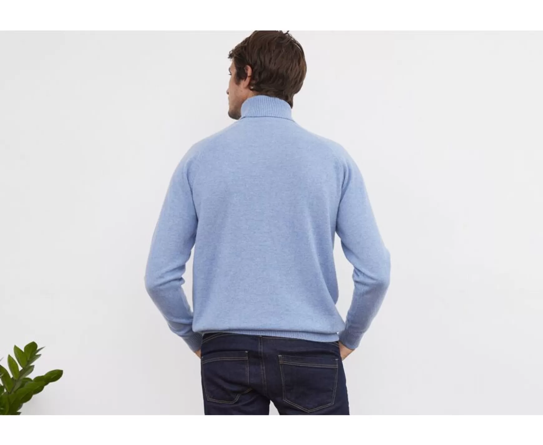 Bexley | Wool Roll-Neck Jumper Emerston Blue Melange